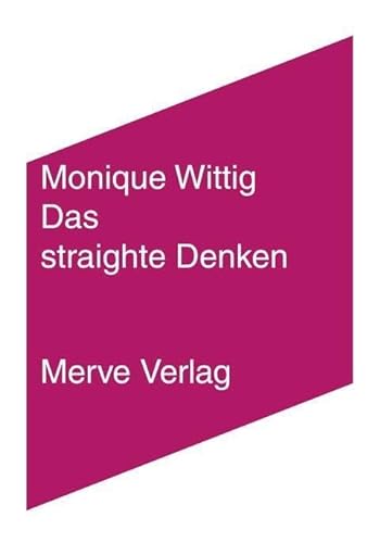 Das straighte Denken: and other Essays (IMD) von Merve